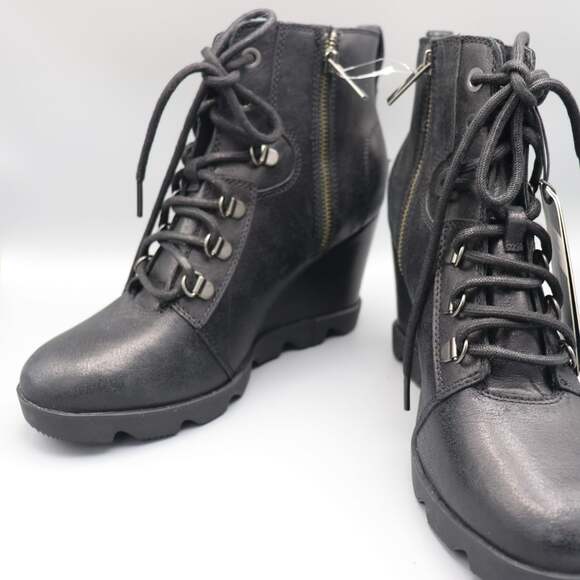 Sorel Shoes - Sorel Joan Uptown Lace Waterproof Wedge Bootie Black US 9 EU 40 NWT